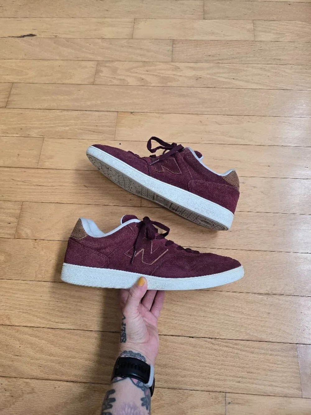 New Balance | Numeric Burgundy Suede Skateboard Sneakers | MENS 11
